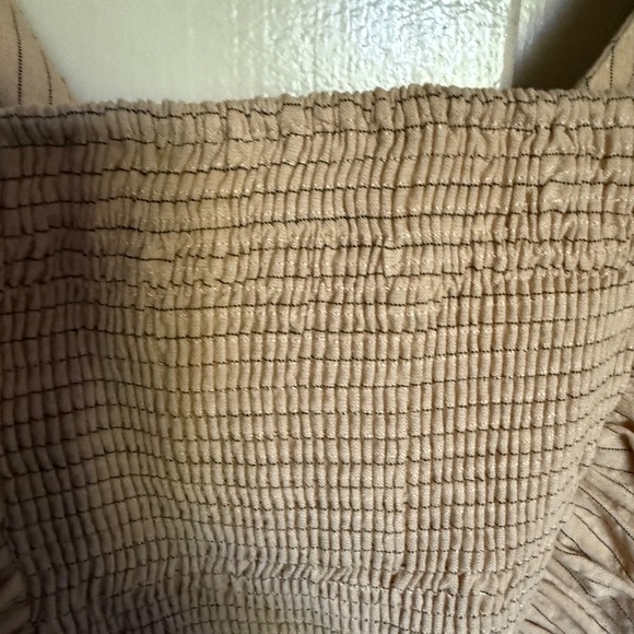 Zara Tan Pinstripes Sleeveless Crop Top Size Large - Picture 10 of 14